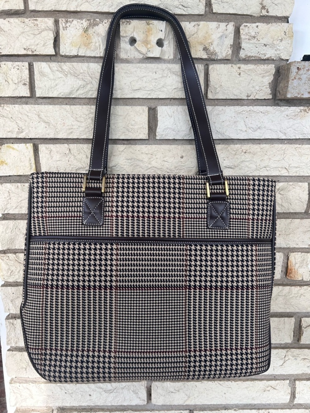 Chaps by Ralph Lauren Large Herringbone Tweed Tote Laptop Bag